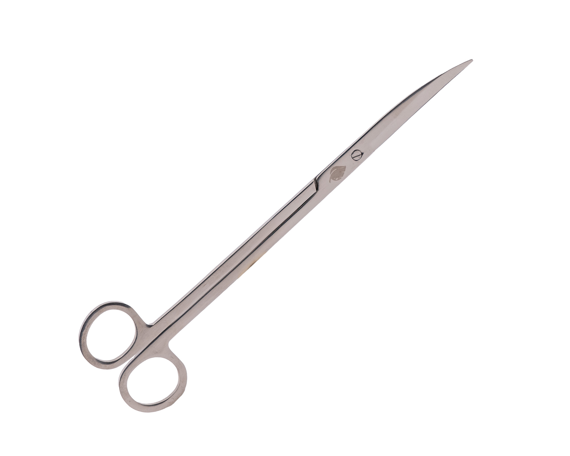 Lange gebogene Operationsschere aus poliertem Edelstahl